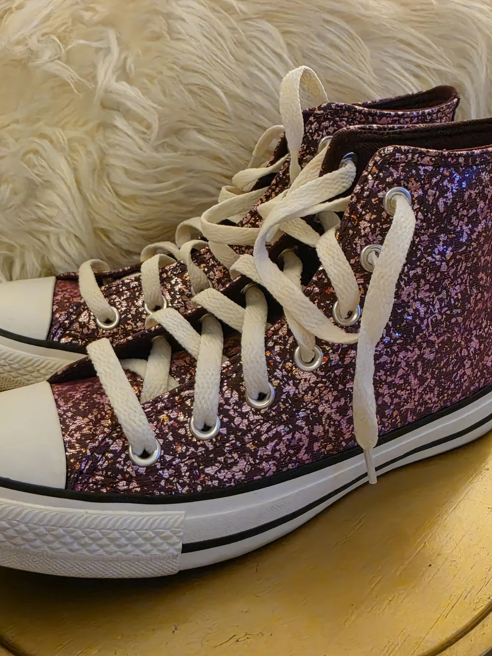 Converse Chuck Taylor High-Top Sneakers — Pink Glitter - Picture 3 of 12